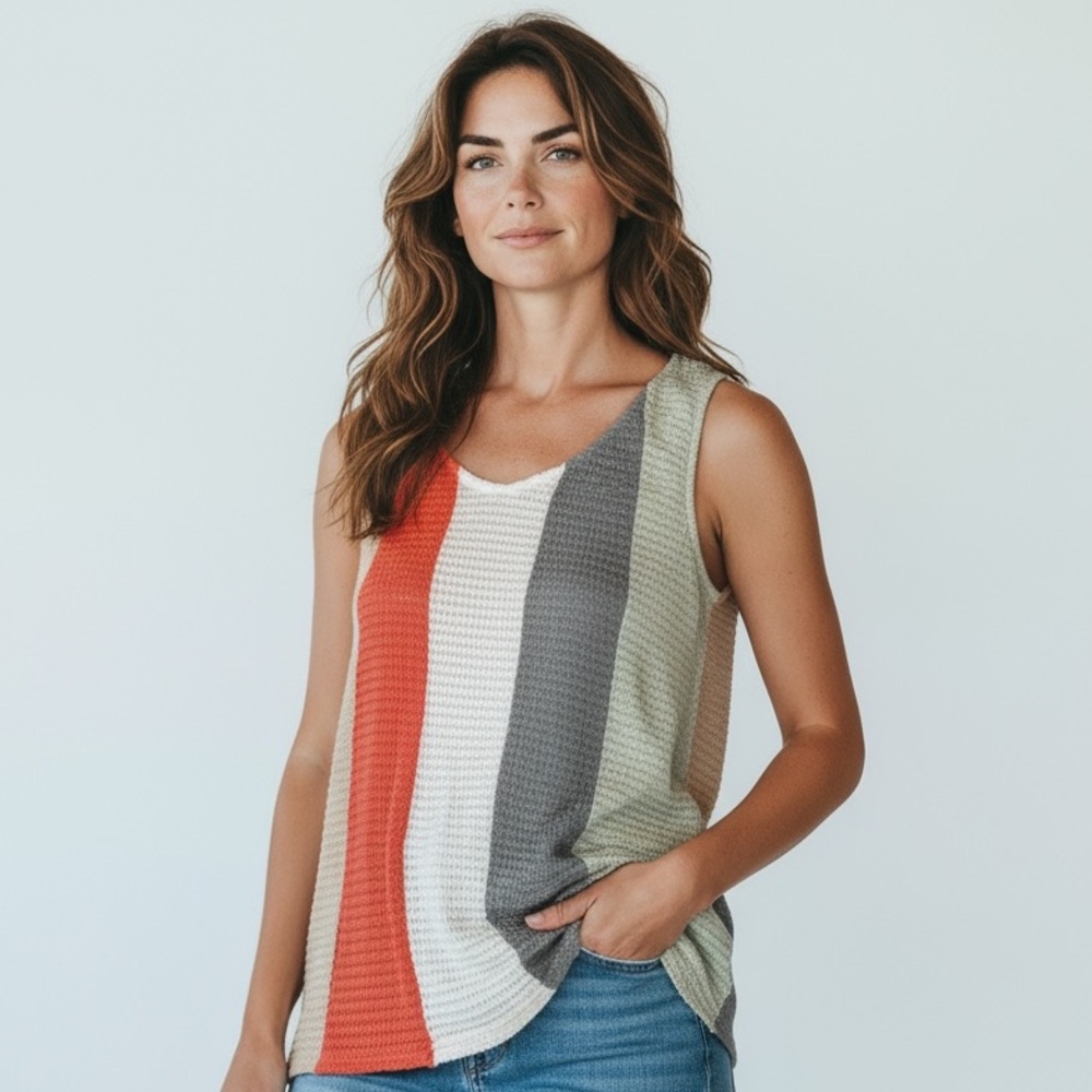NWOT BiBi Multicolor Knit Tank Top